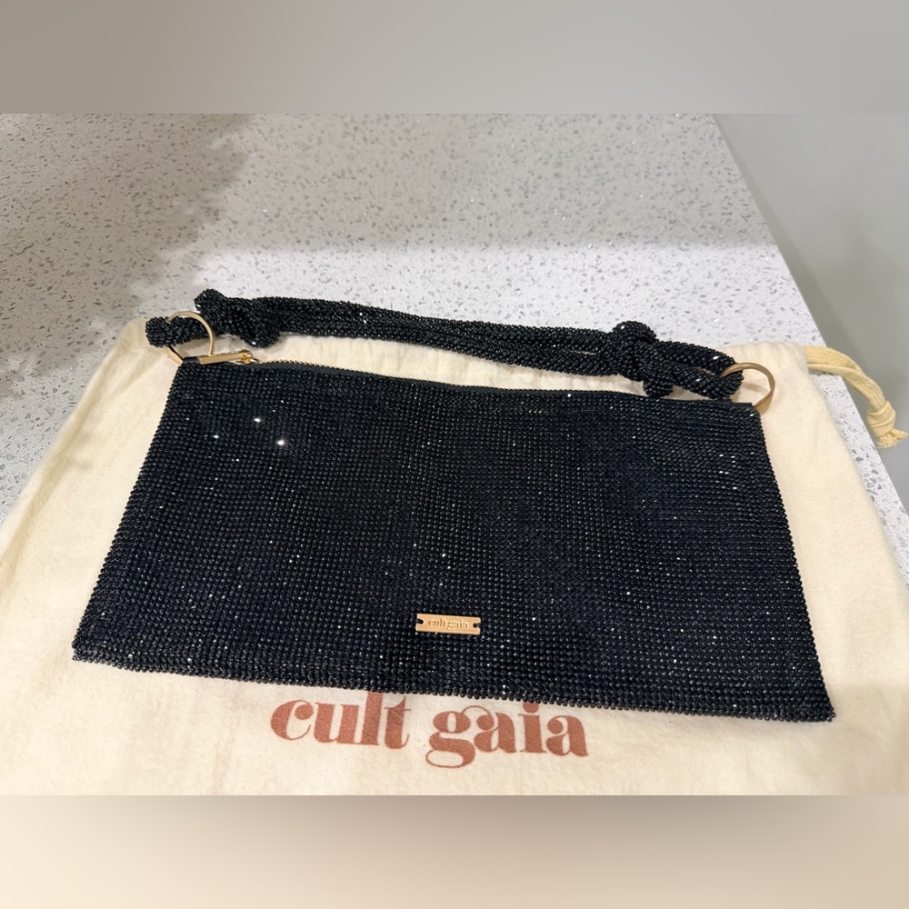 Cult Gaia Hera Nano Black Rhinestone Bag